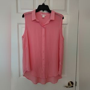 Pink button-up blouse by H&M